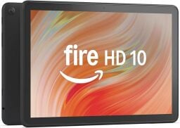 amazon fire hd 10 tablet on a white background