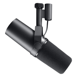 Shure SM7B on a white background