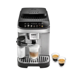 De’Longhi Magnifica Evo coffee machine on a white background
