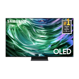 Samsung 65-inch OLED 4K S90D smart TV on a white background
