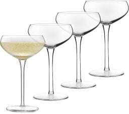 four coupe glasses