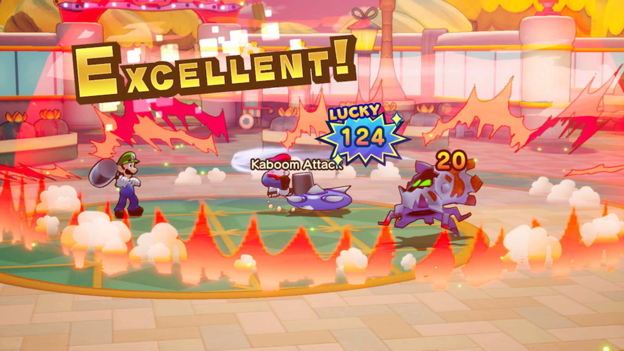 Mario and Luigi kaboom attack screenshot