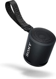 black sony speaker and strap