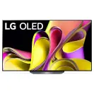 LG B3 OLED TV with red, pink, and purple ribbon screensaver