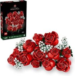 lego rose bouqet and packaging