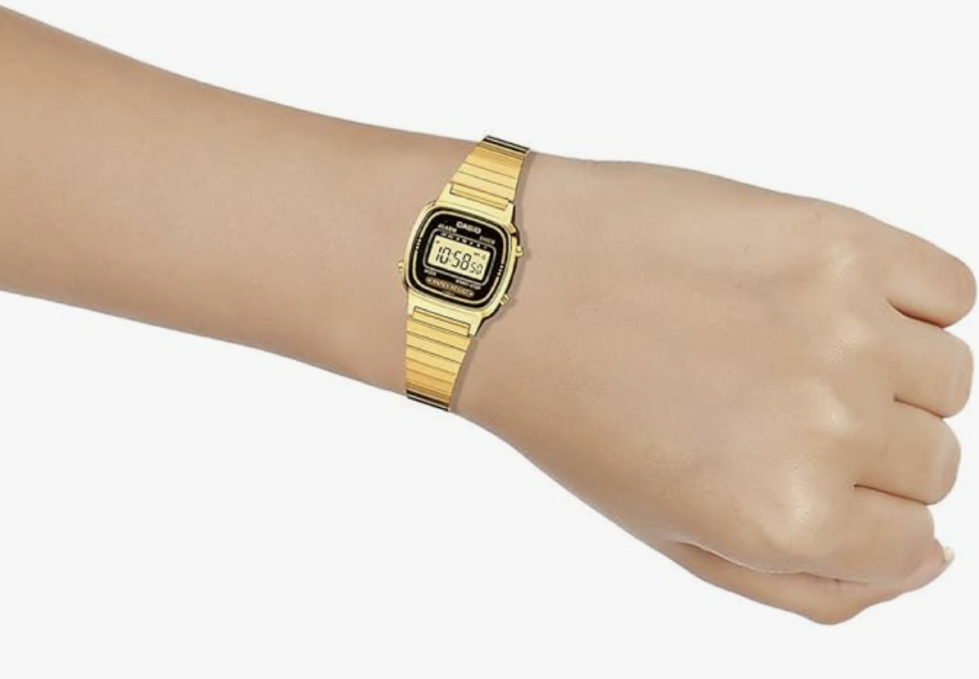 arm wearing casio vintage watch