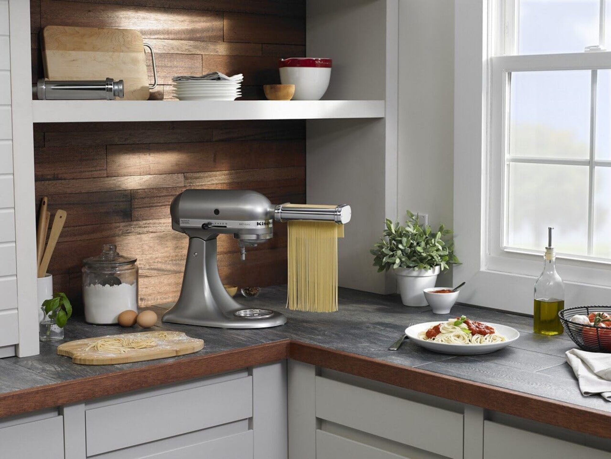 kitchenaid stand mixer on counter