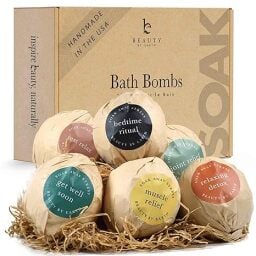 bath bombs and packaging