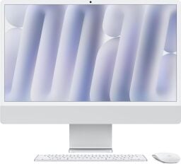 silver iMac with keyboard and mouse