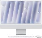 silver iMac with keyboard and mouse