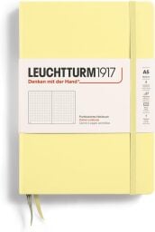 yellow notebook with label