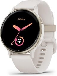 Garmin vivoactive 5 smartwatch with ivory band