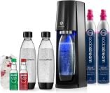 SodaStream E-Terra with co2 cylinders, carbonating bottles, and bubly drops