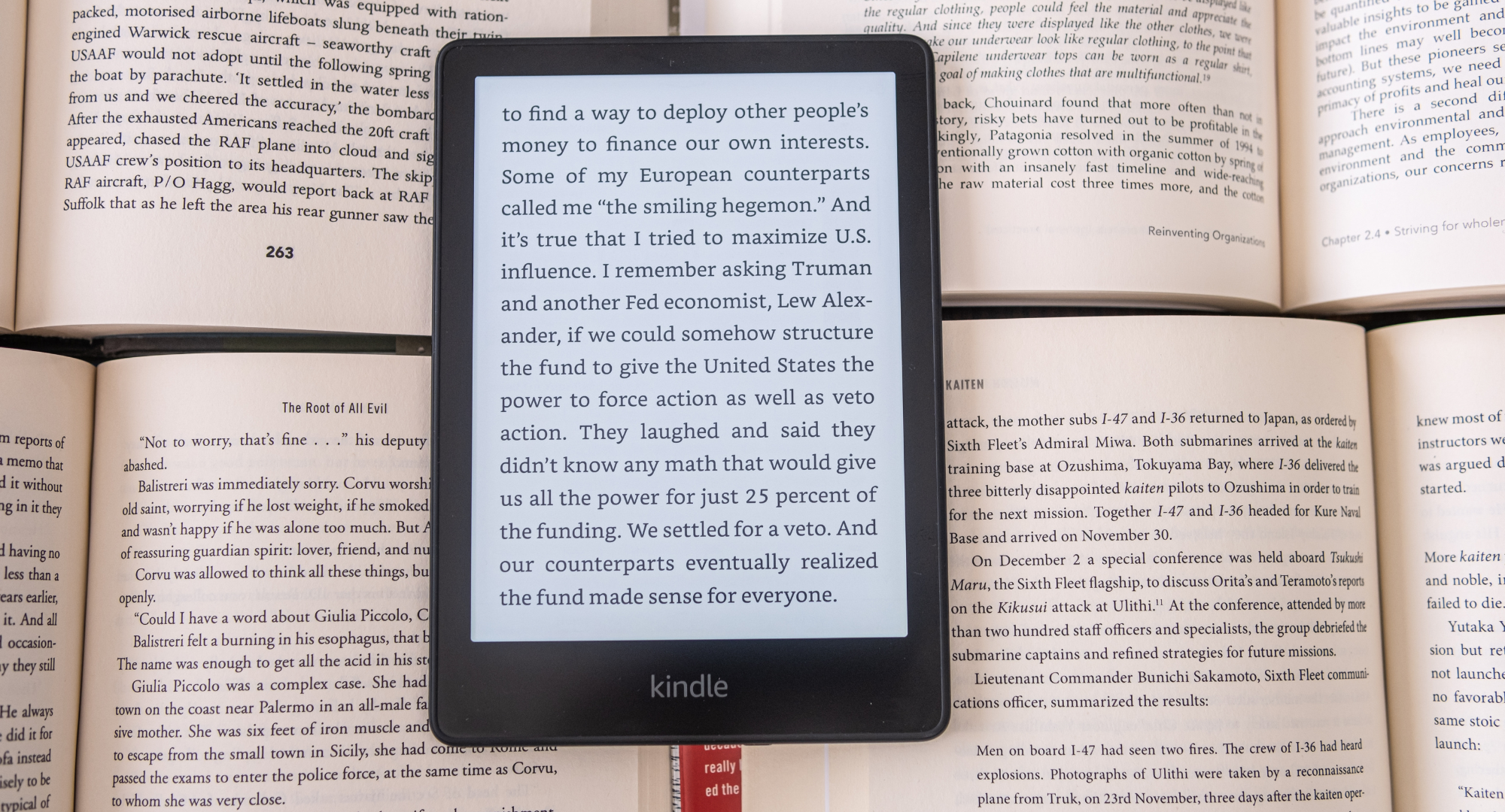 1 July 2022 - Calgary, Alberta Canada - Amazon kindle tablet for reading books.