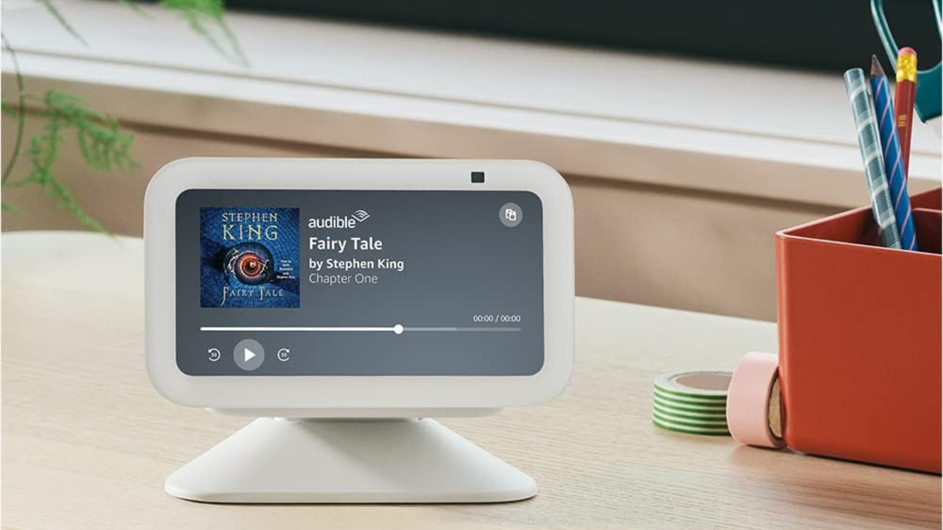 An Amazon Echo Show on a desk