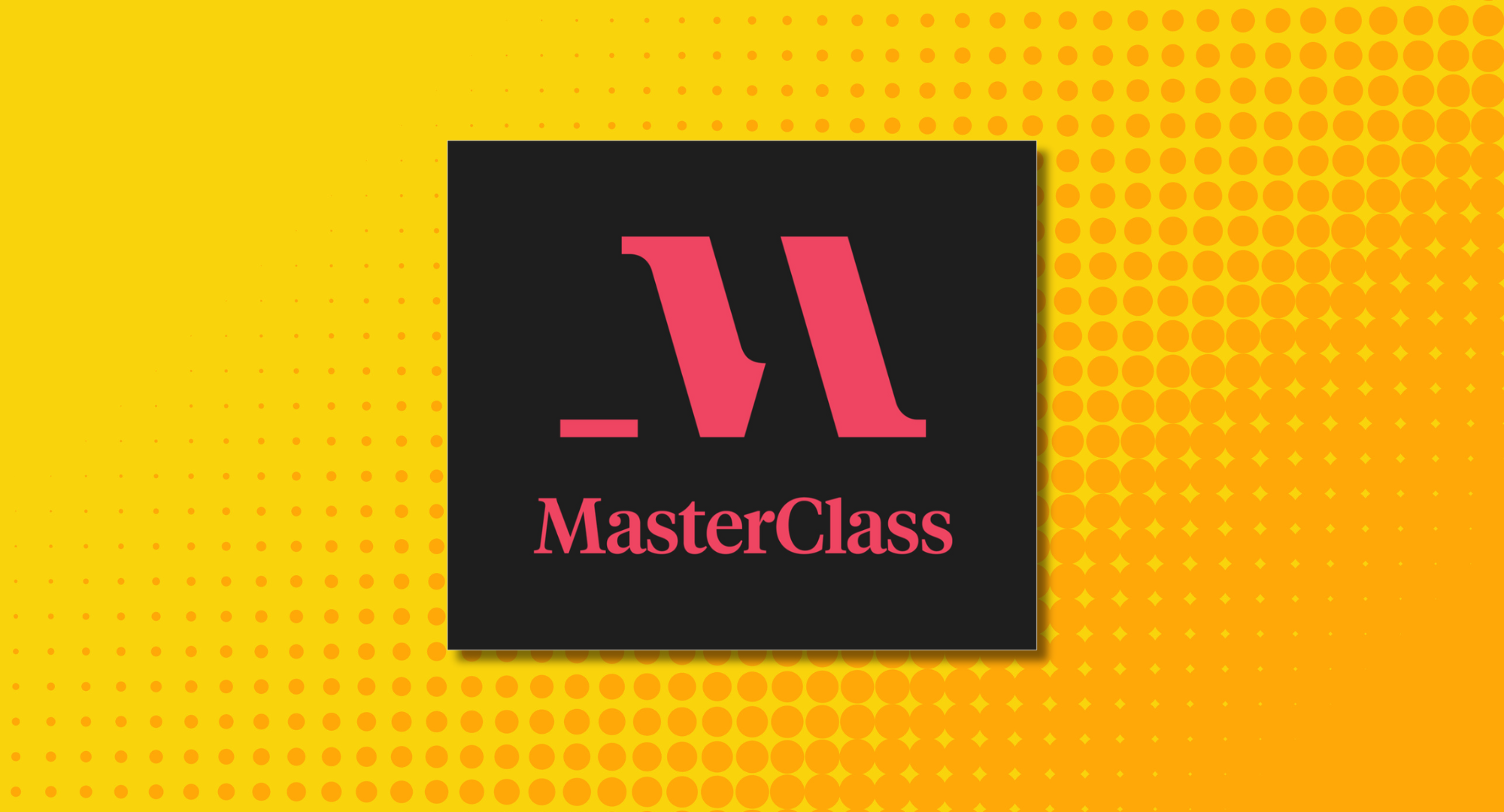 MasterClass logo against a yellow background.