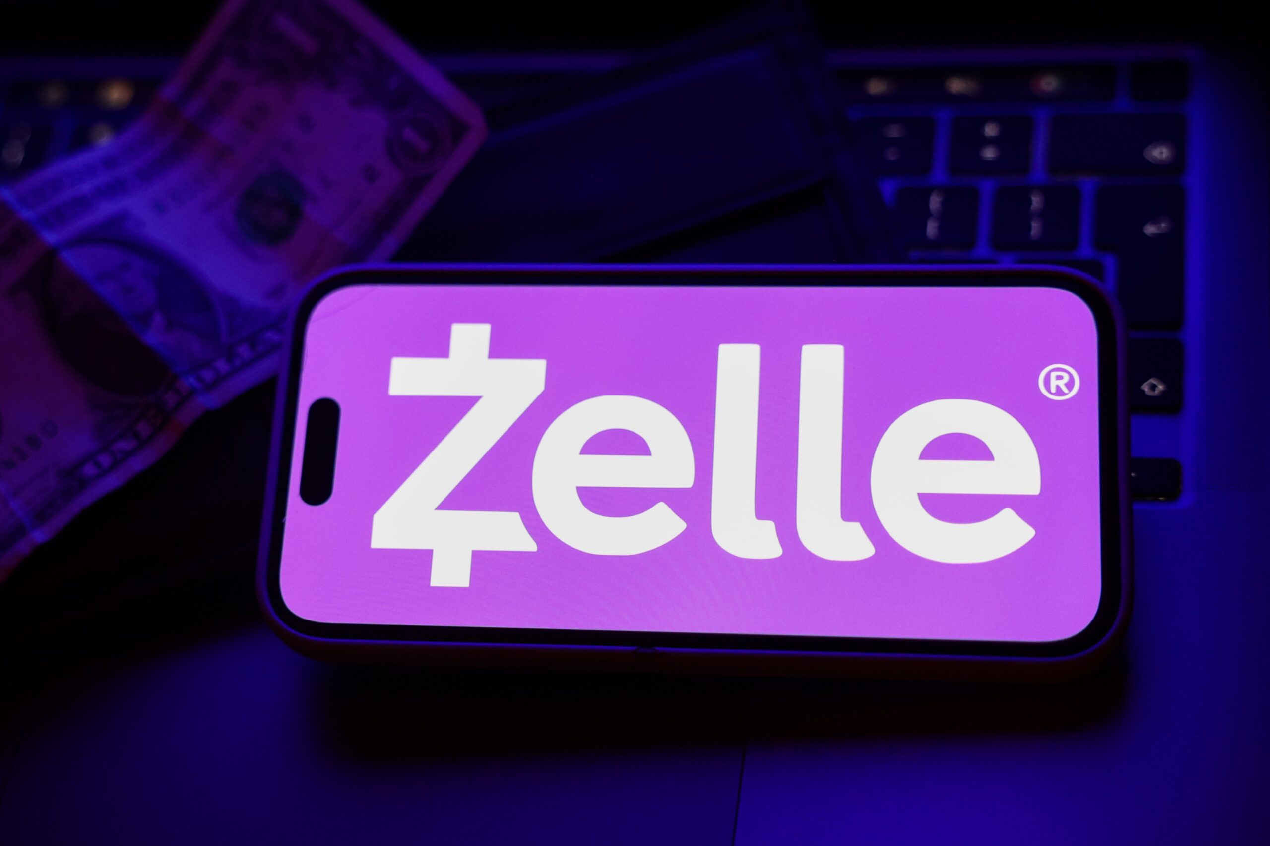 zelle logo on a phone screen