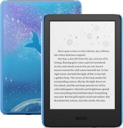 the amazon kindle kids with included space whale cover