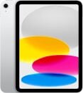 An Apple iPad appears on white with multi-colored blobs on its screen.