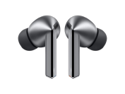 a silver pair of samsung galaxy buds3 pro earbuds