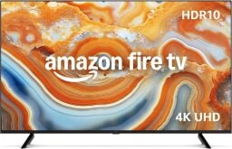 Amazon Fire TV with orange and blue swirls on screen