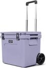 Yeti Roadie wheeled cooler in purple