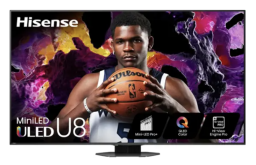 Hisense TV with basketball player on screen