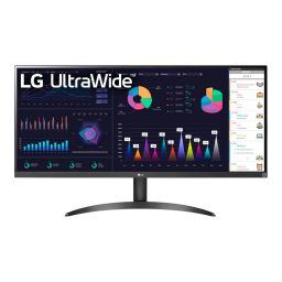 LG 34WQ500-B on a white background