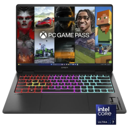 HP Omen Transcend 14 on a white background