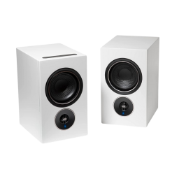 PSB Alpha iQ speakers on a white background