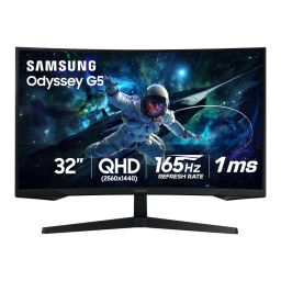 Samsung 32-inch Odyssey G55C curved gaming monitor on a white background