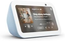 a blue amazon echo show 5 device