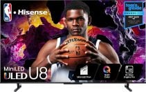 Hisense TV with basketball player on screen