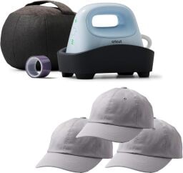 Cricut Hat Heat Press machine with hats