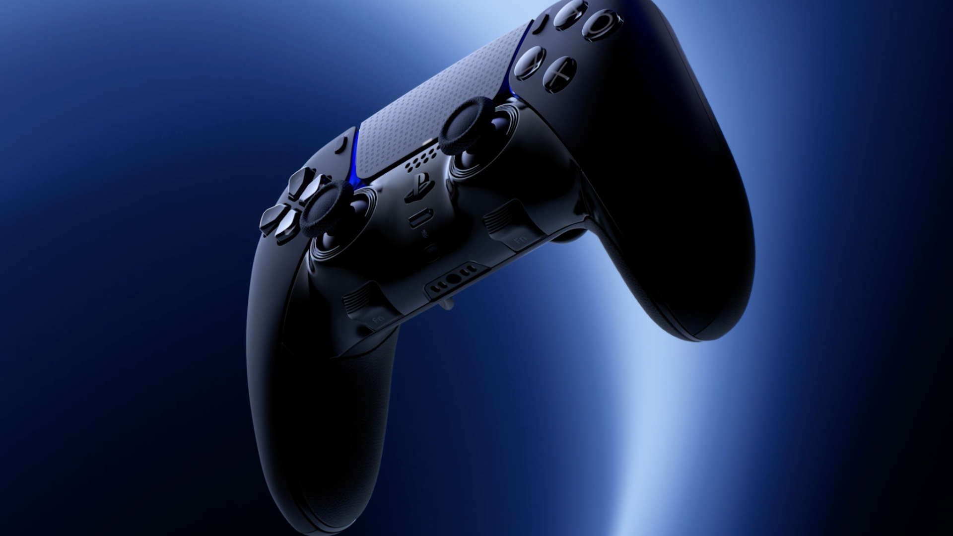 A Playstation controller in Midnight Black