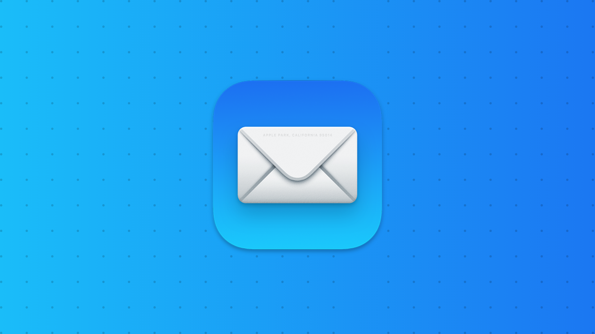 The Apple Mail logo on a blue background.