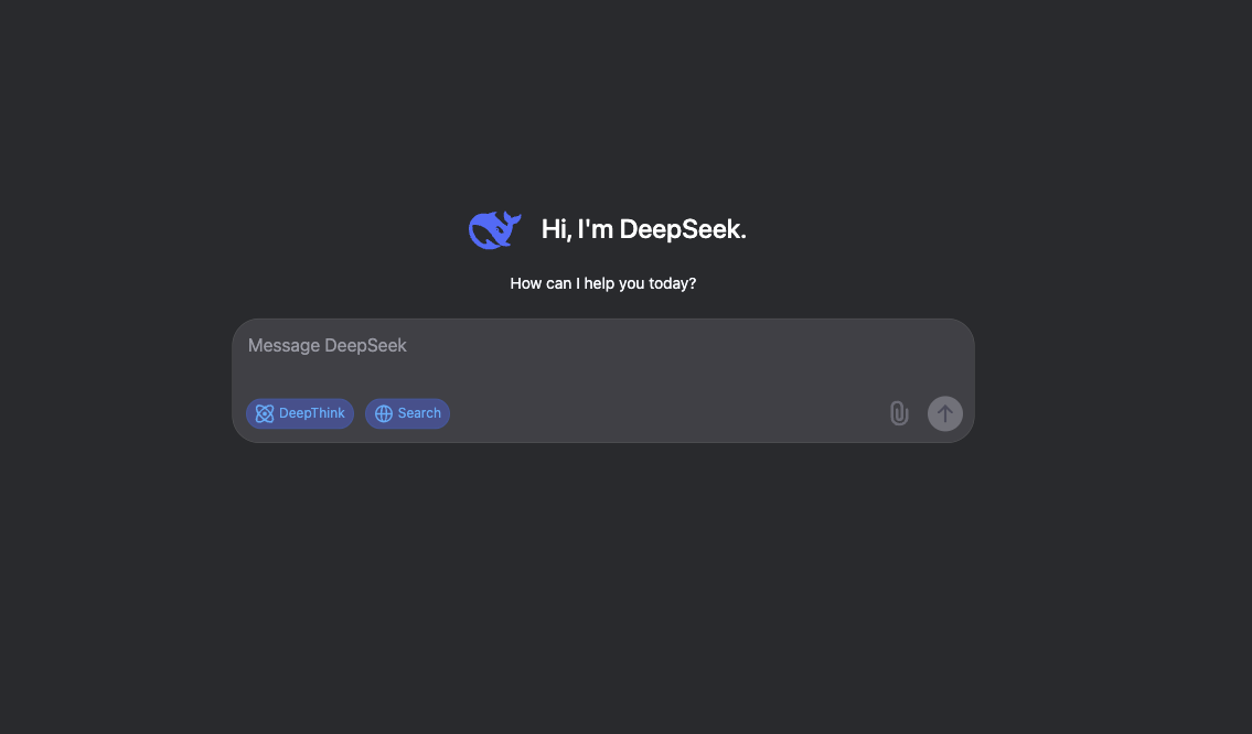 A screenshot showing DeepSeek AI's search tool.