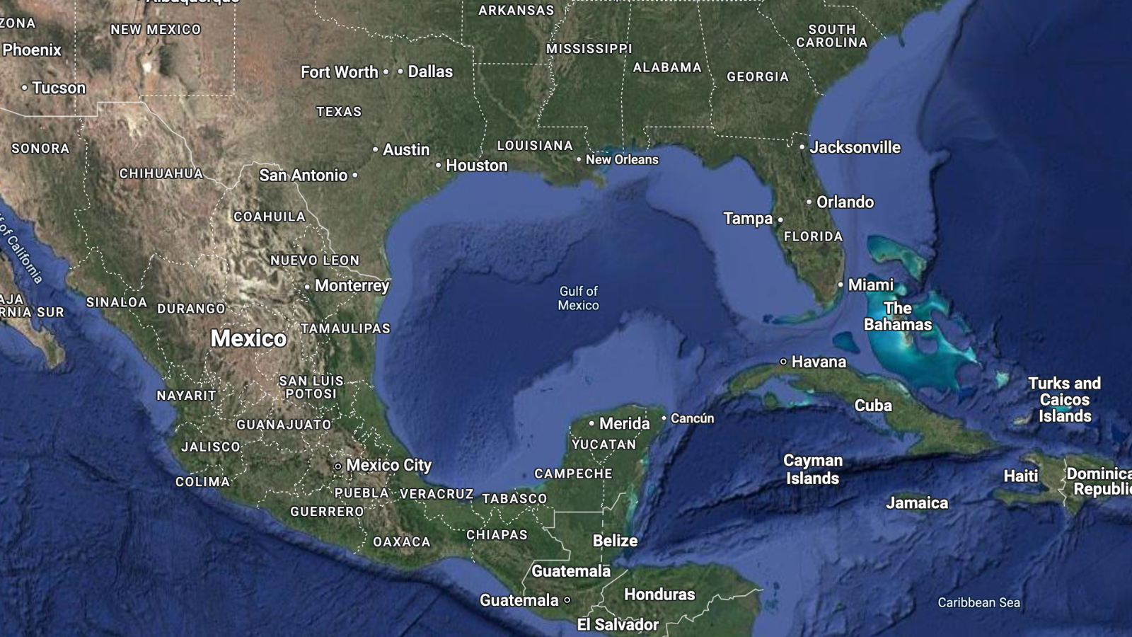 The Gulf of Mexico as seen on Google Maps on Jan. 27, 2025.