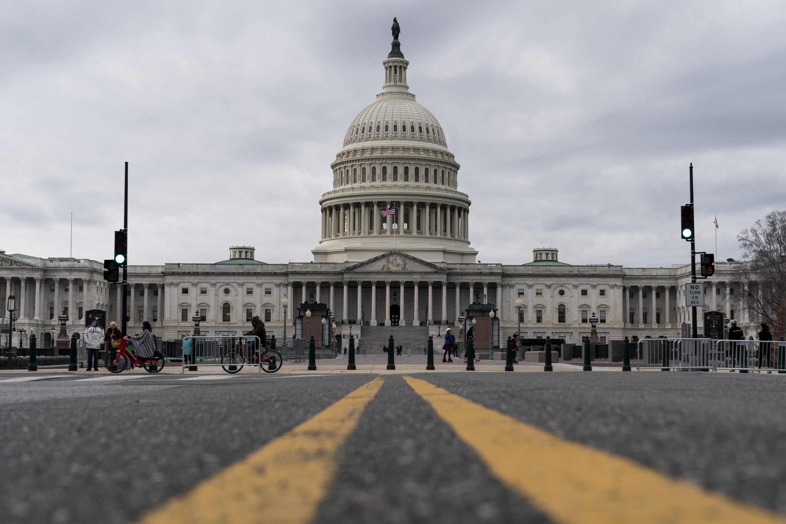 Clouds pass over the Capitol Dome