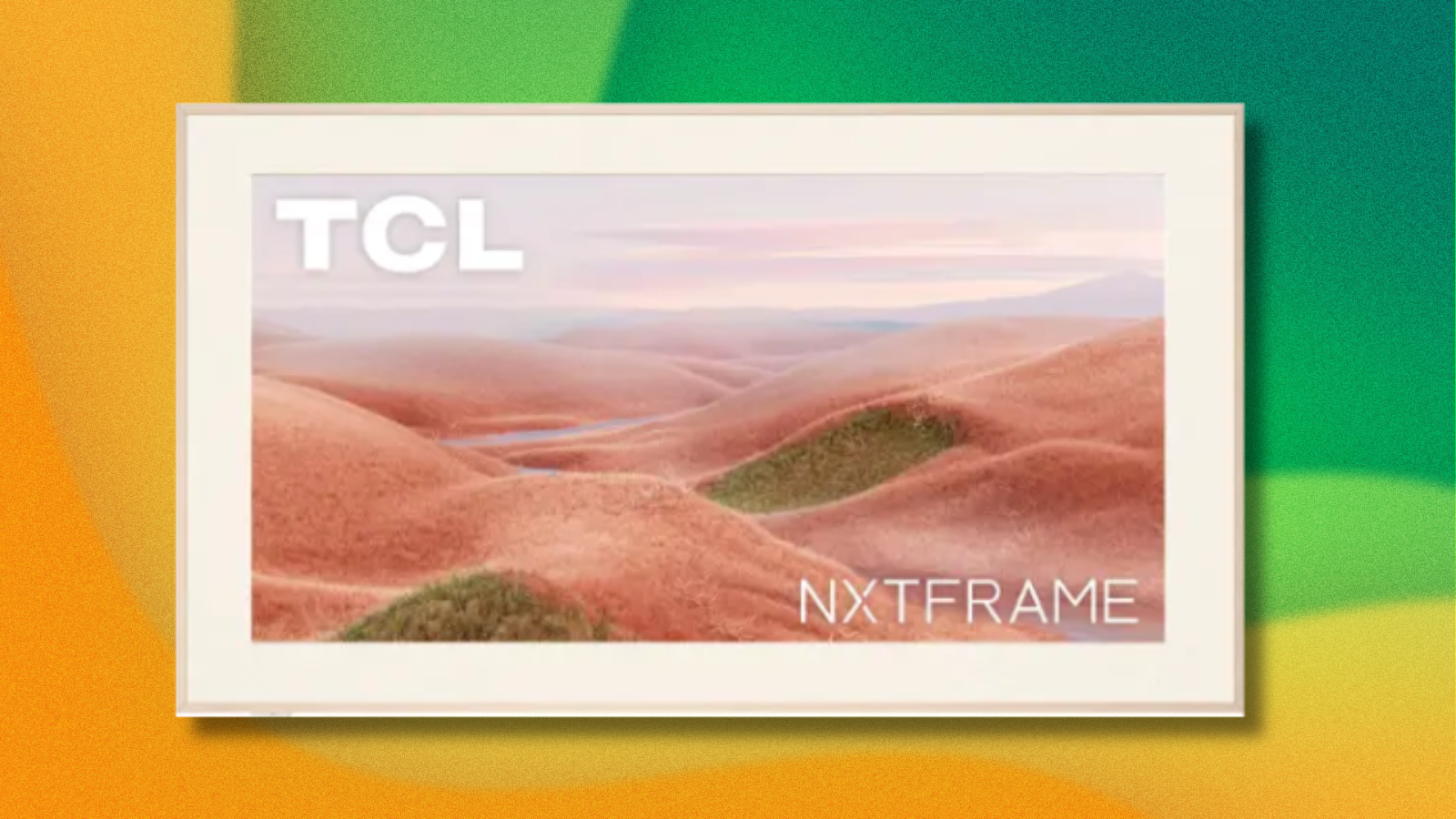 TCL NXTFRAME TV on abstract background