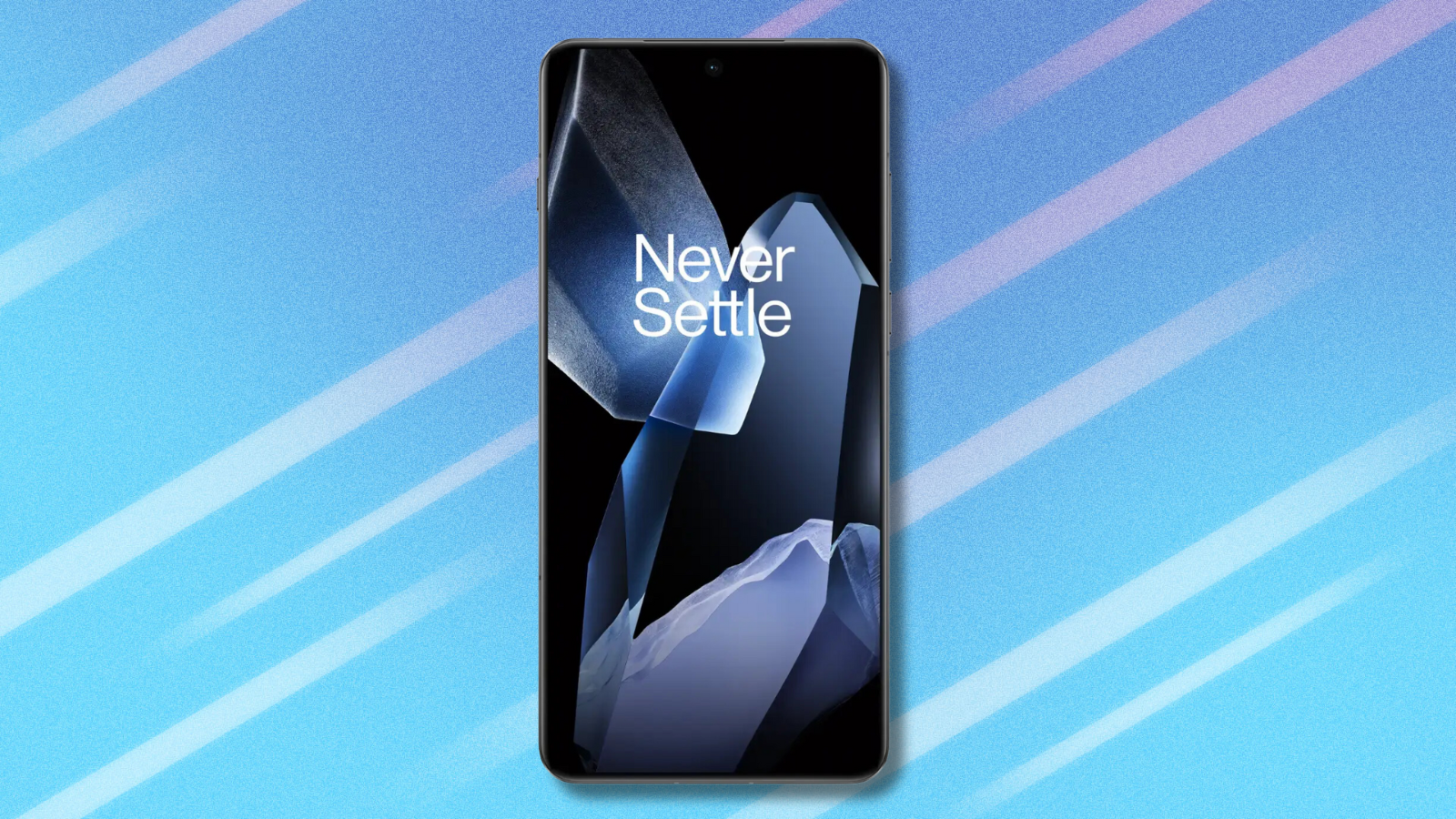 OnePlus 13 on light blue abstract background