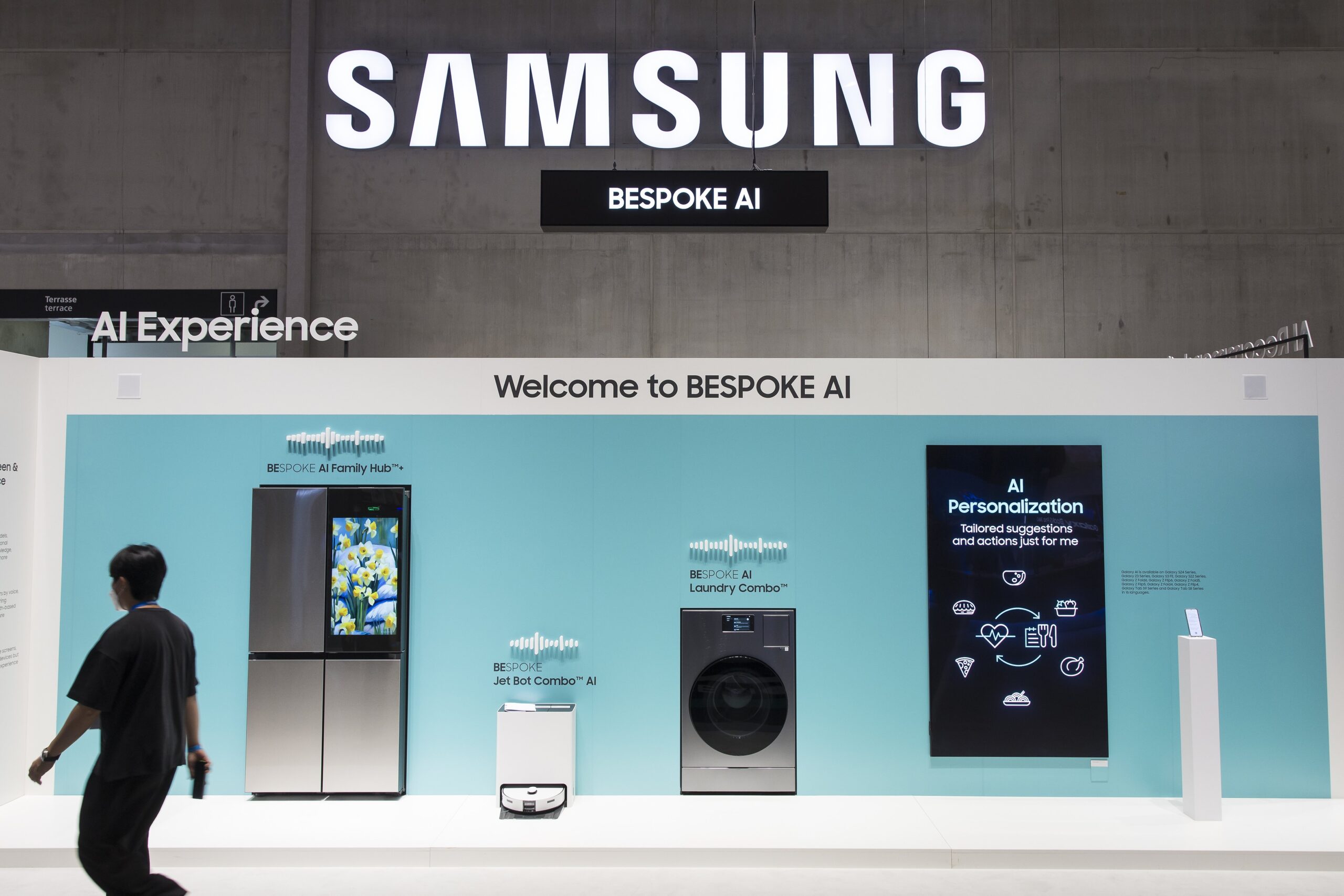 Samsung Bespoke AI combo showcased at Samsung's IFA 2024 exhibition at CityCube on September 4, 2024 in Berlin, Germany.