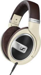 an ivory set of Sennheiser hd 599 headphones