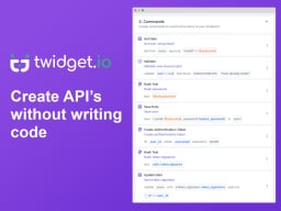 Twidget.io No-Code API Builder