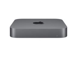 A gray Mac Mini appears on a white background.