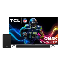 TCL QM6K QD Mini LED QLED 4K TV on white background