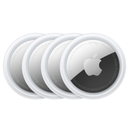 Apple AirTags on white background