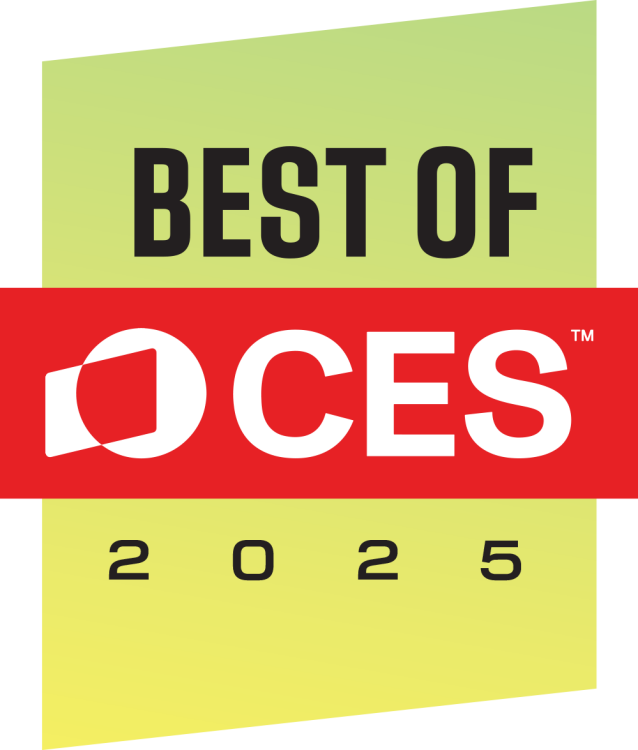 The words 'Best of CES 2025' appear on a green and red background. 