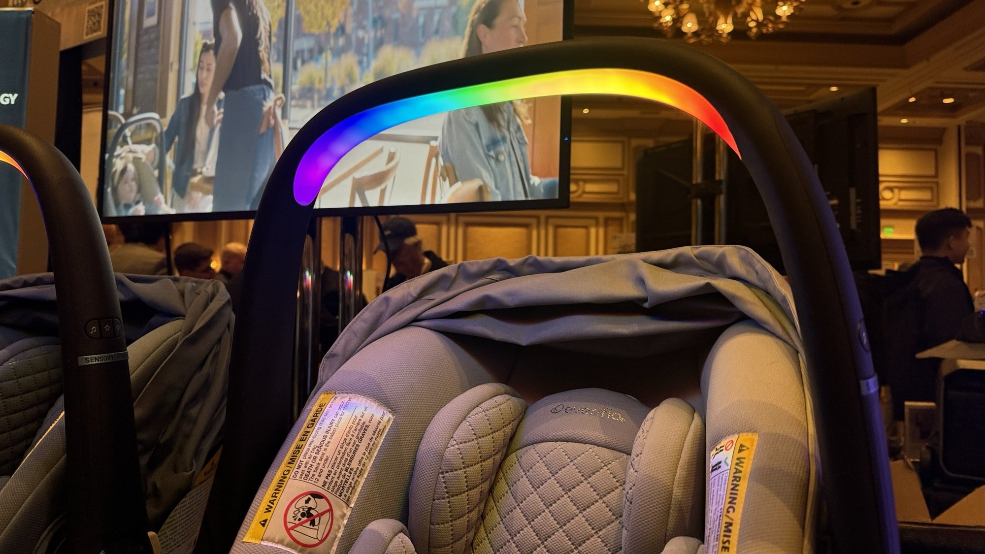 an evenflo sensorysoothe car seat at ces 2025