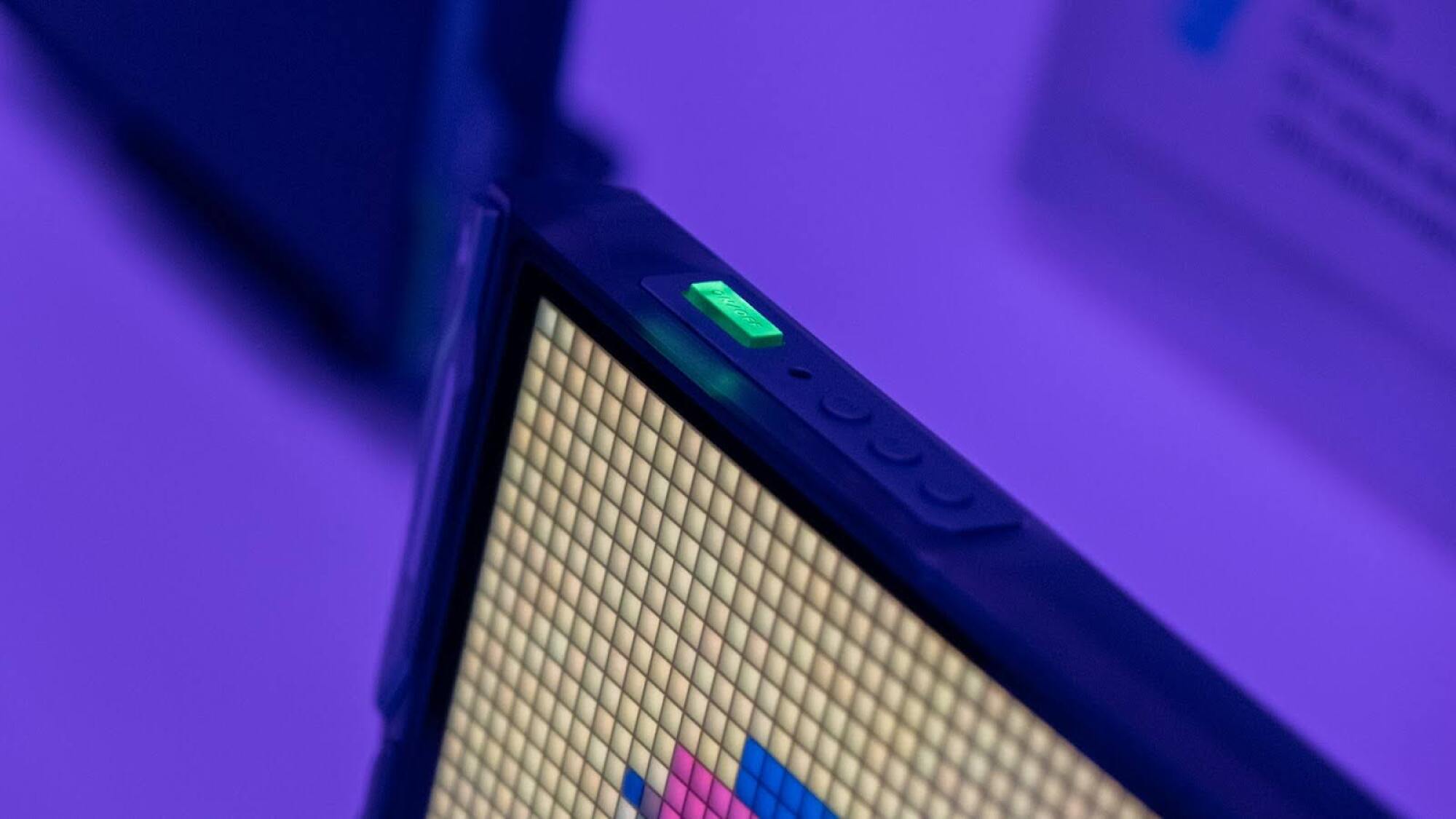 The light panel which displays the AI-created image. 